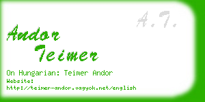 andor teimer business card